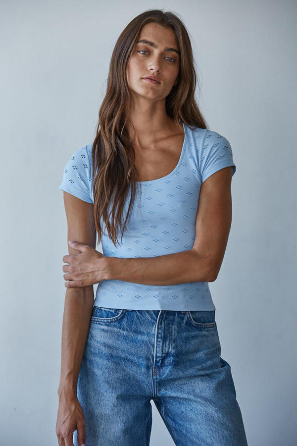 The Eyes Have It LINED Eyelet Tee