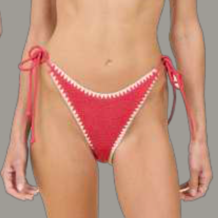 Contrast Krinkle Side Tie Bottom