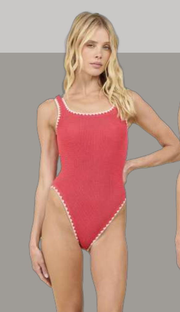 Contrast Krinkle One Piece