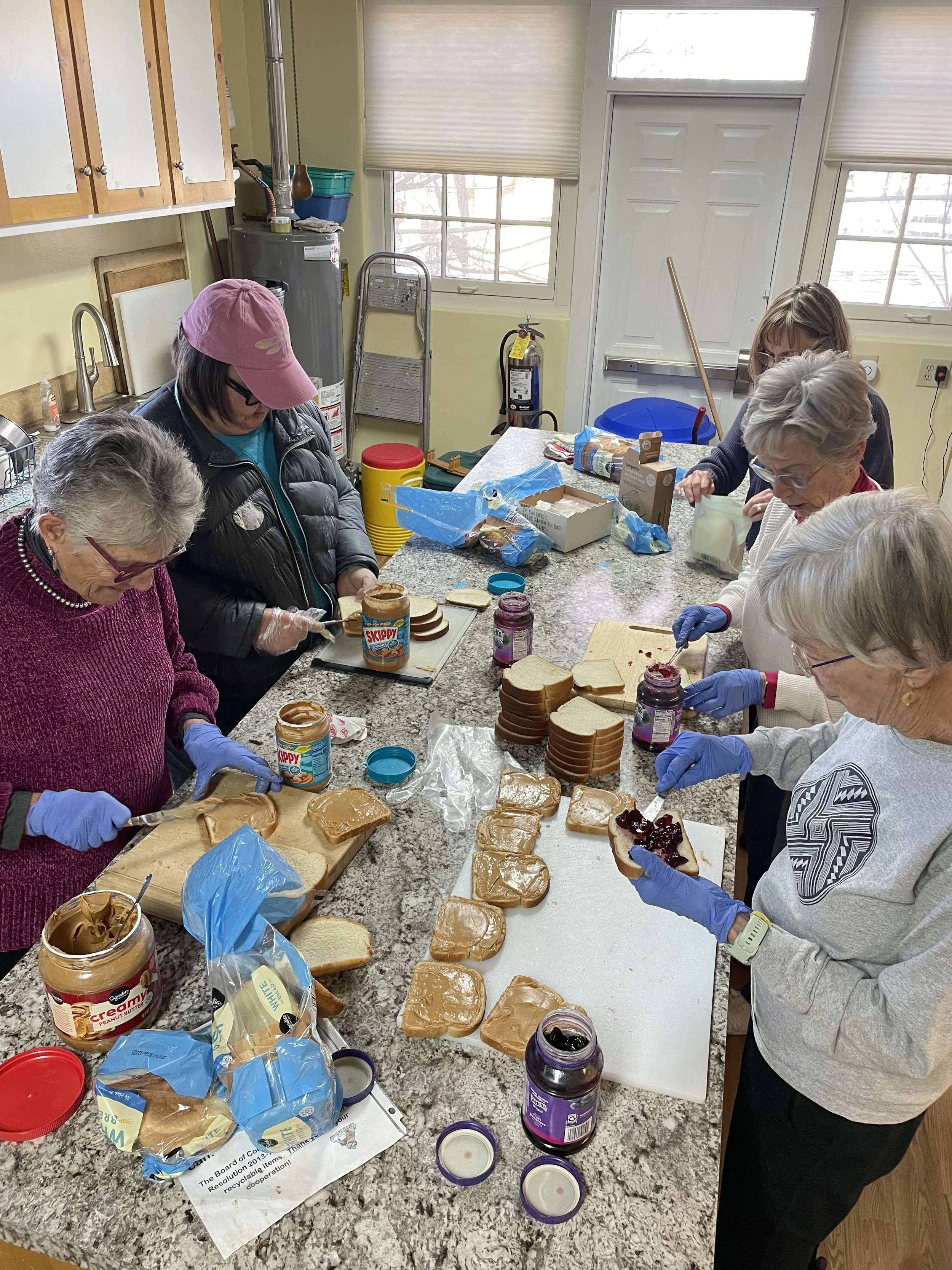 Preparing sandwiches for Chaplain Joe's outreach ministry, December 2025