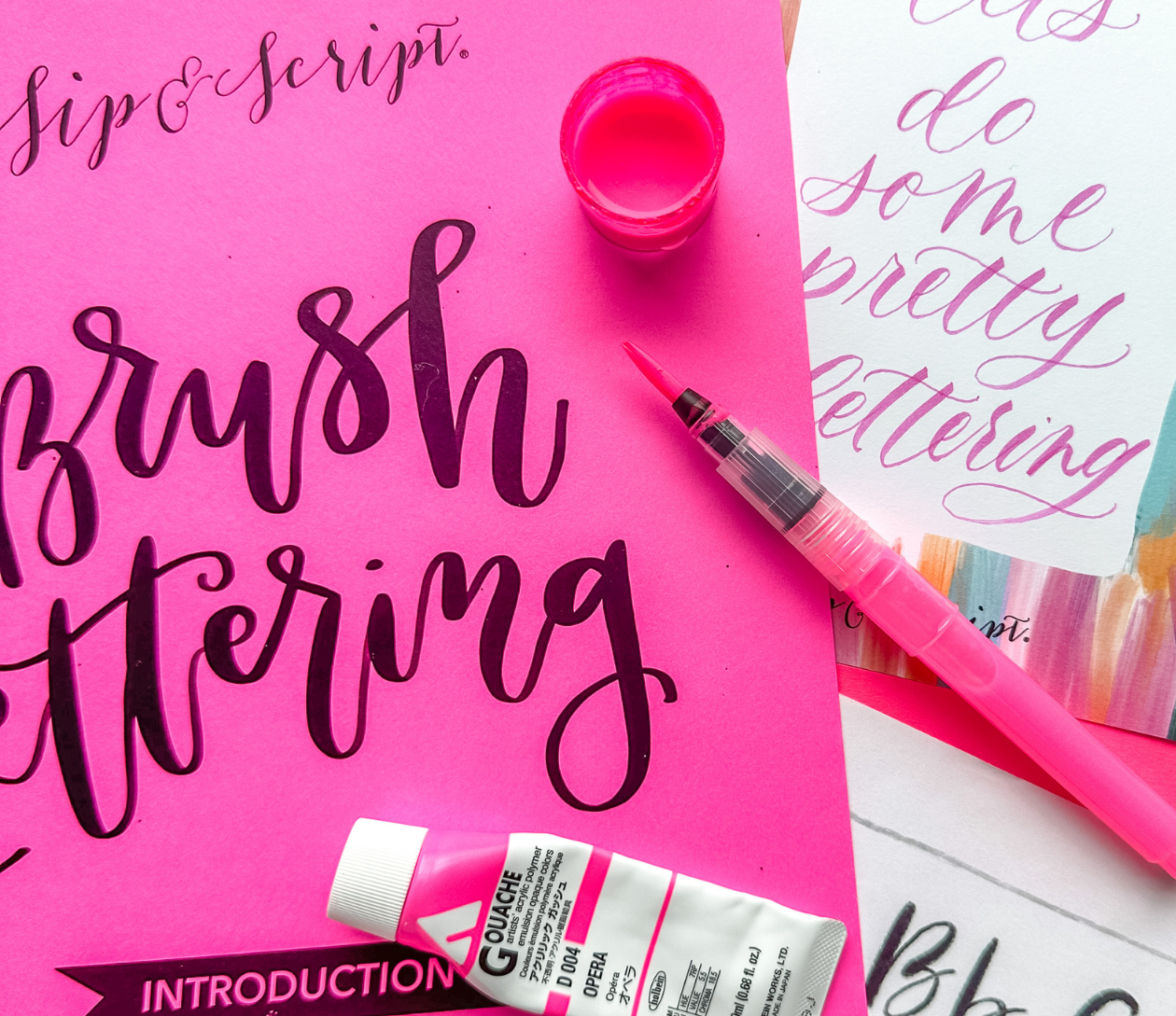 Brush Lettering: New Year/New Skill Calligraphy