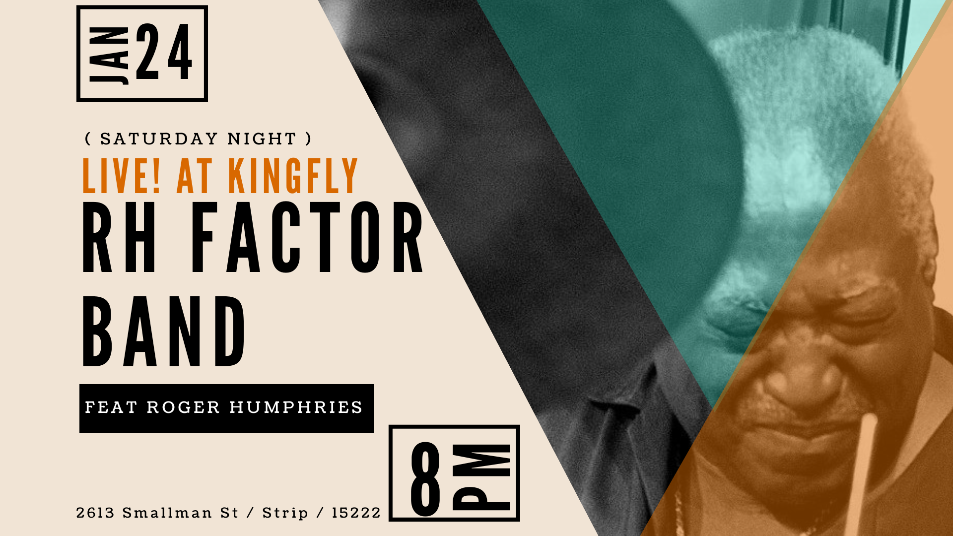 Live! at Kingfly with RH Factor Band ft Roger Humphries 