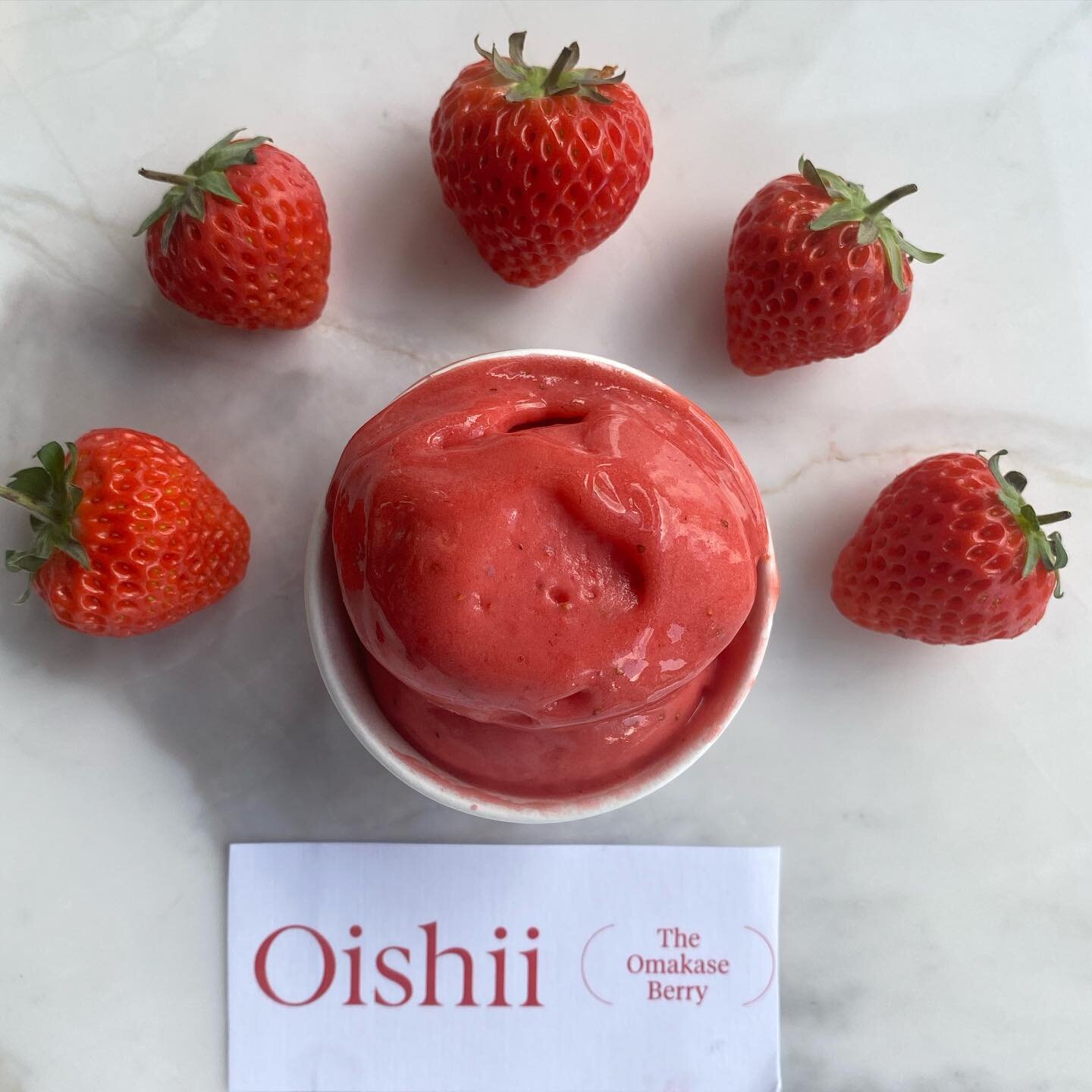 Using The Omakase Berry, we made a sorbet that combined the best farming practices with an obsession for quality to ensure only the most delicious berries make it to your doorstep. @oishii.berry @wholefoods @santachiaracaffe #oishii #omakase #wholefo