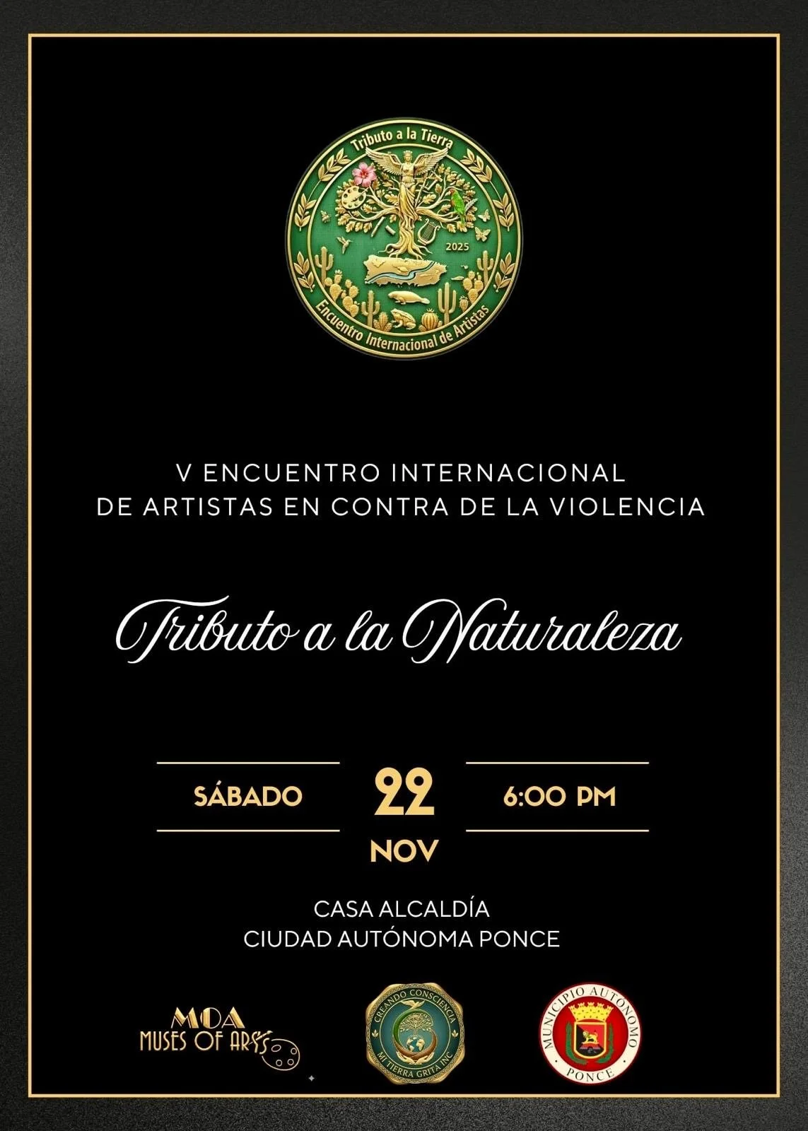 <span class="sqsrte-text-color--black">V Encuentro Internacional de Artistas en Contra de la Violencia: “Tributo a la Naturaleza”</span>