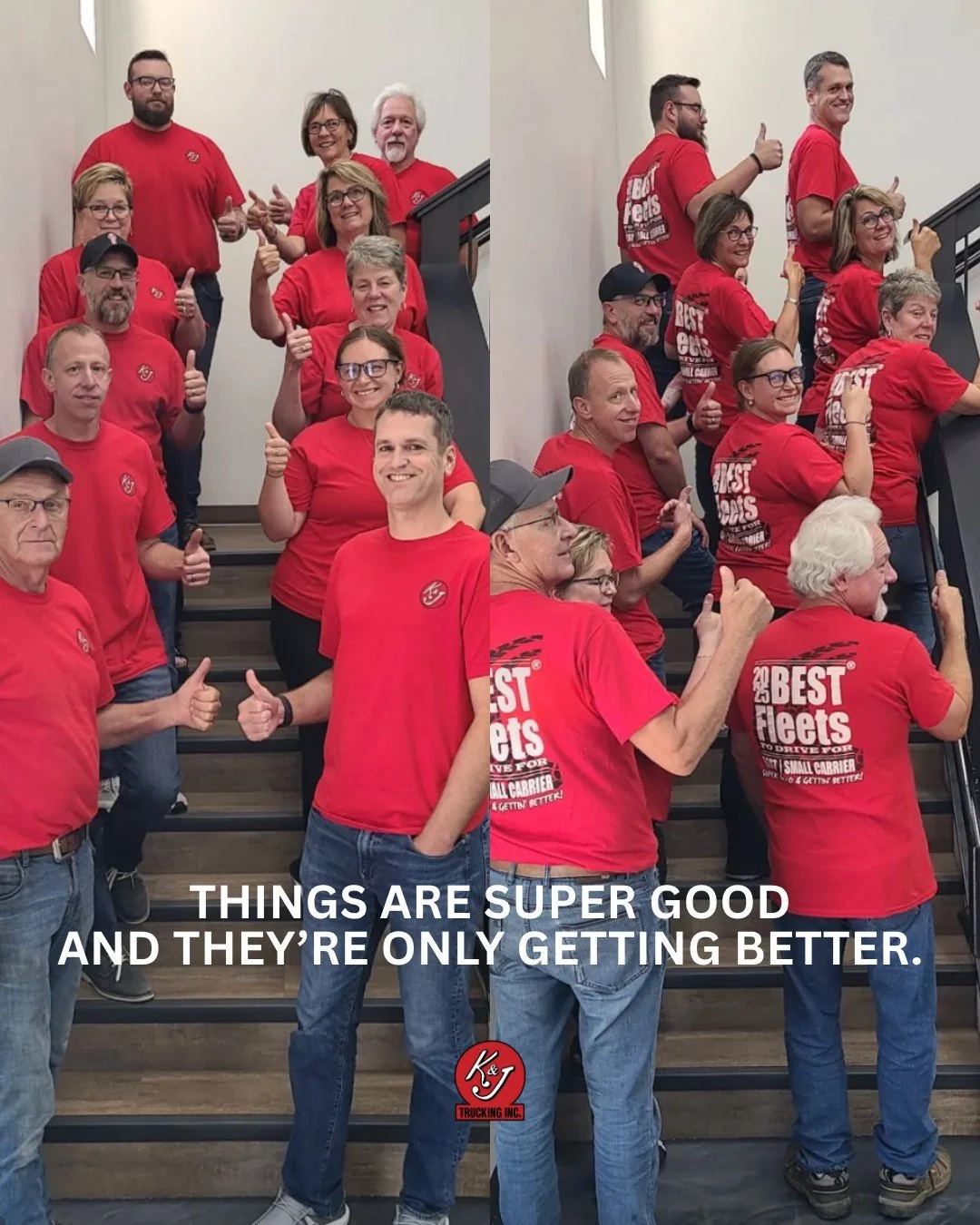 Inspired by our longtime K and J driver Rick, we're &quot;super good &amp; only getting better.&quot; A phrase we believe &amp; live out every day at K &amp; J. This passion &amp; positivity is what makes K &amp; J different. 👍🏼

Every day at K &am