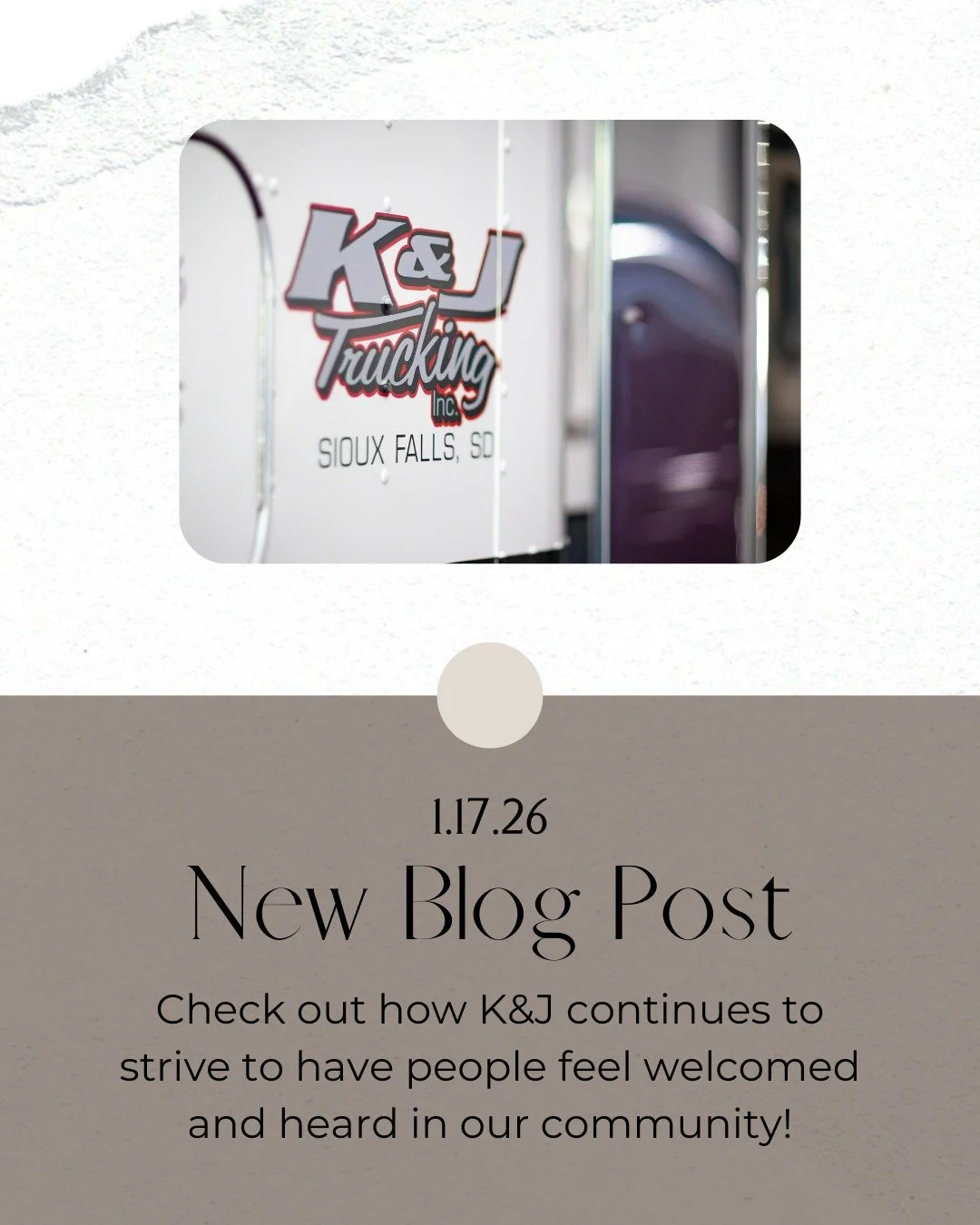 Check out the link below on how to stay safe out there in these cold, slippery months! 

https://blogkandj.wpcomstaging.com/2026/01/11/truck-driving-in-bad-weather-safety-tips-to-avoid-accidents/