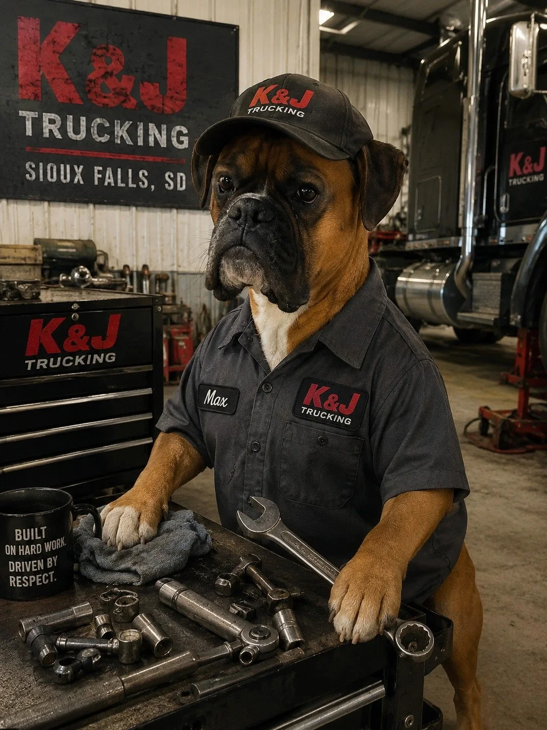 We've hired a new mechanic, Max! Rumor has it, if you give him belly rubs, he'll give you a grease for free 😉

This fur buddy belongs to Keith H! 

#furbuddyfriday