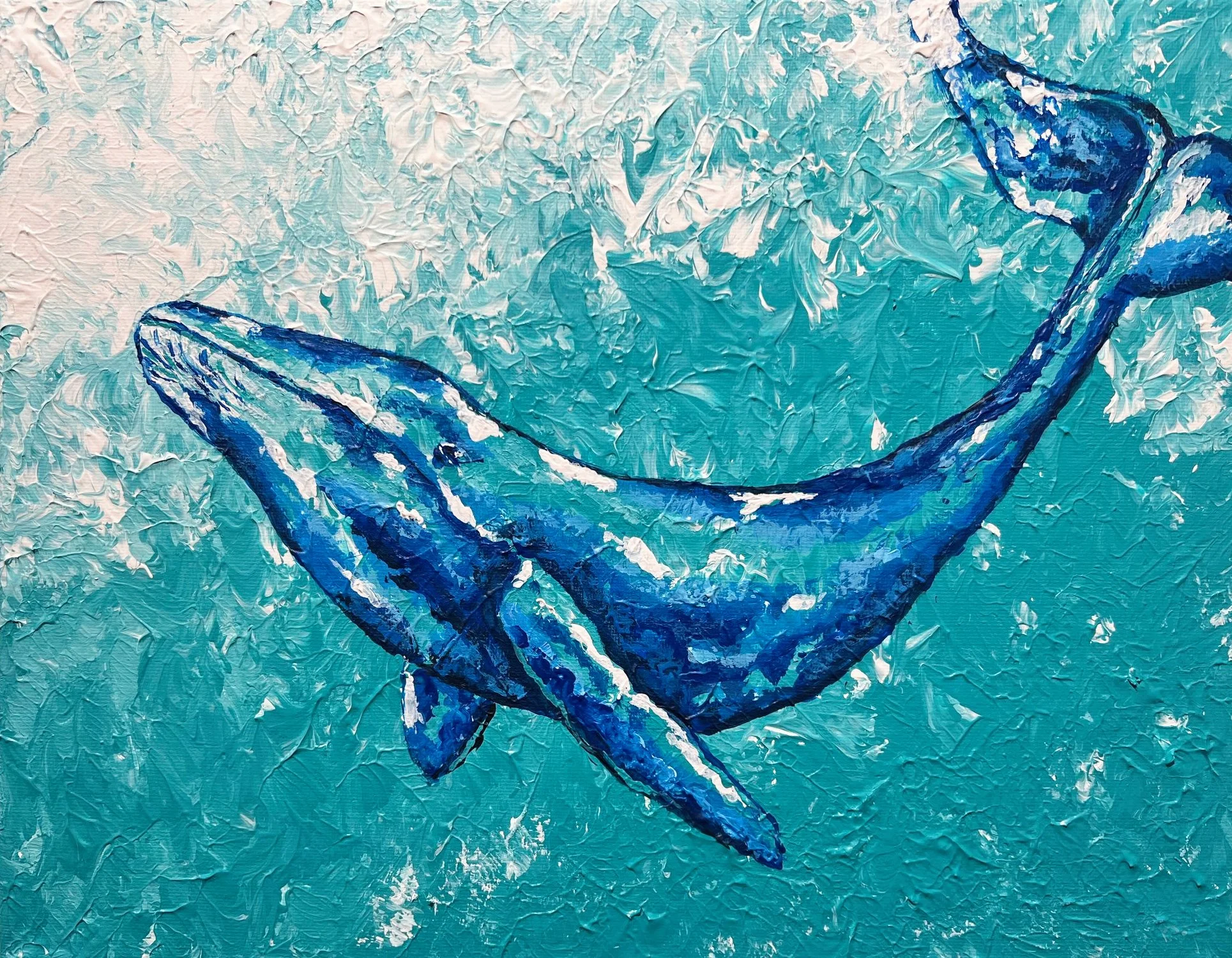 11x14. Acrylic. Includes White Frame.