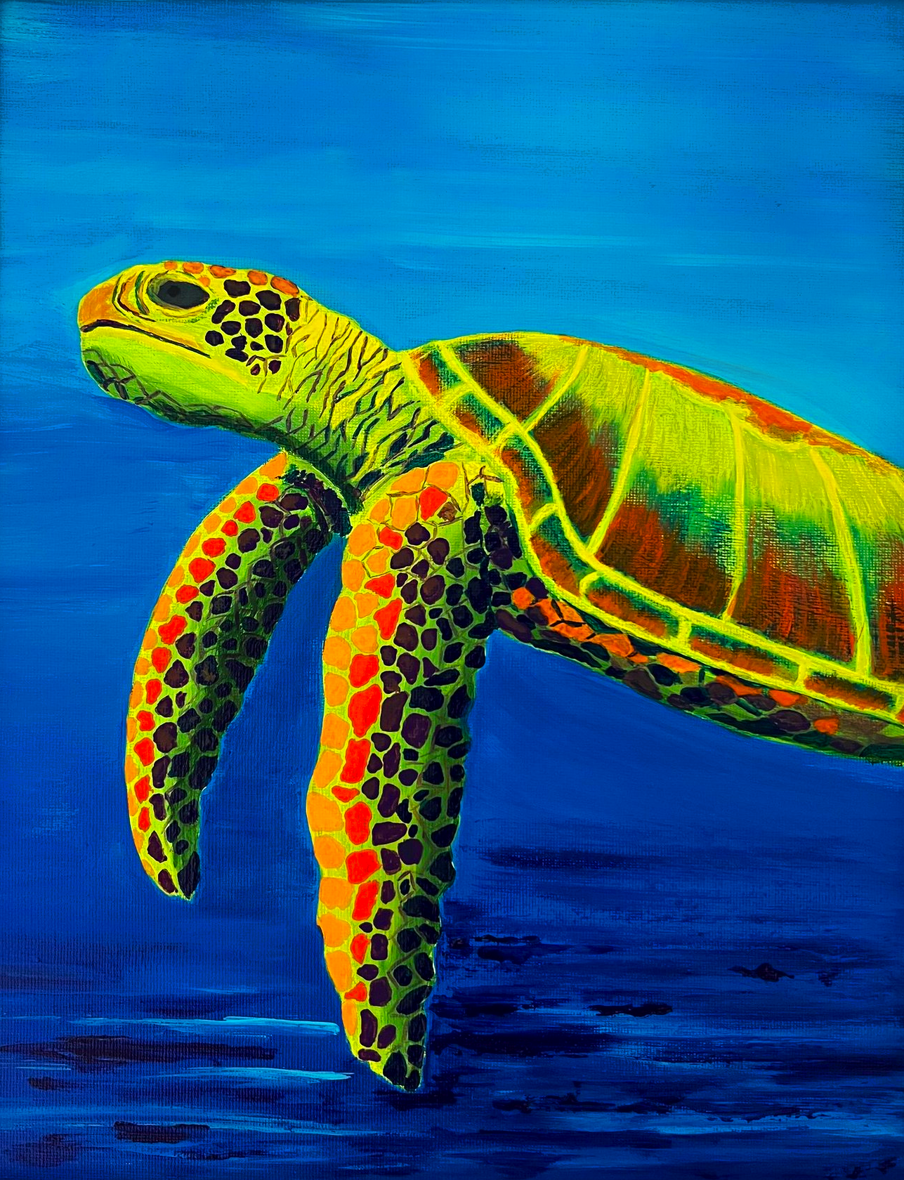 11x14. Acrylic. Includes White Frame. 