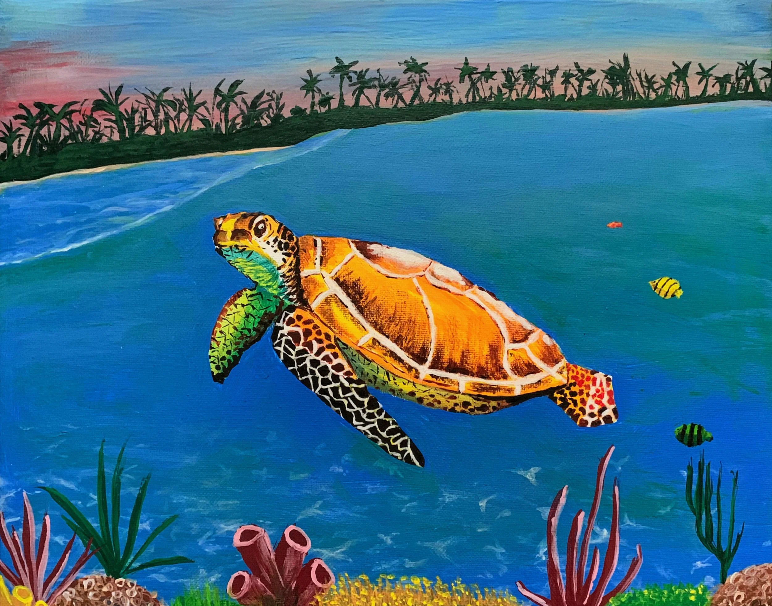 11X14. Acrylic. Includes Black Floater Frame.