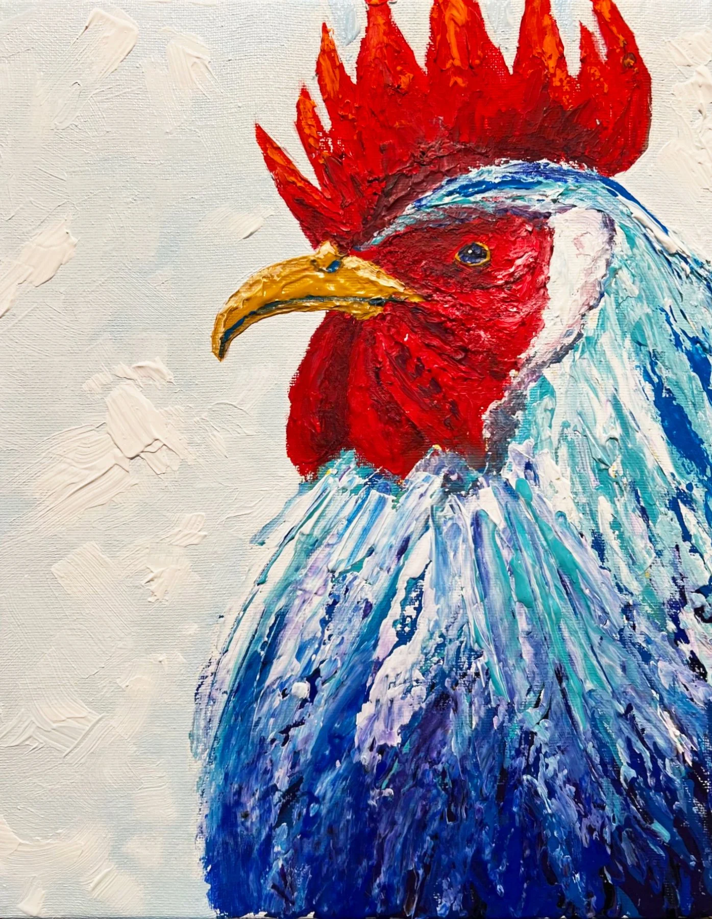 11x14. Acrylic. Includes White Frame. 