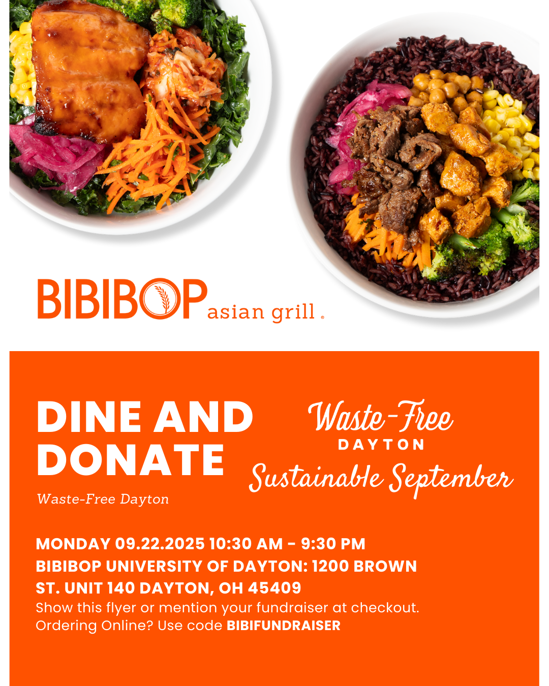 Dine and Donate at Bibibop
