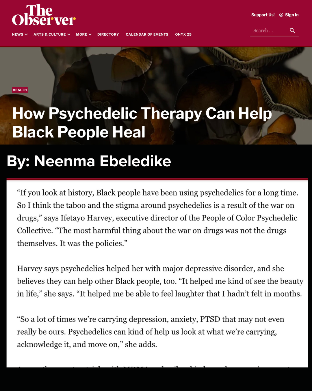 a photo of a screenshot of the news article