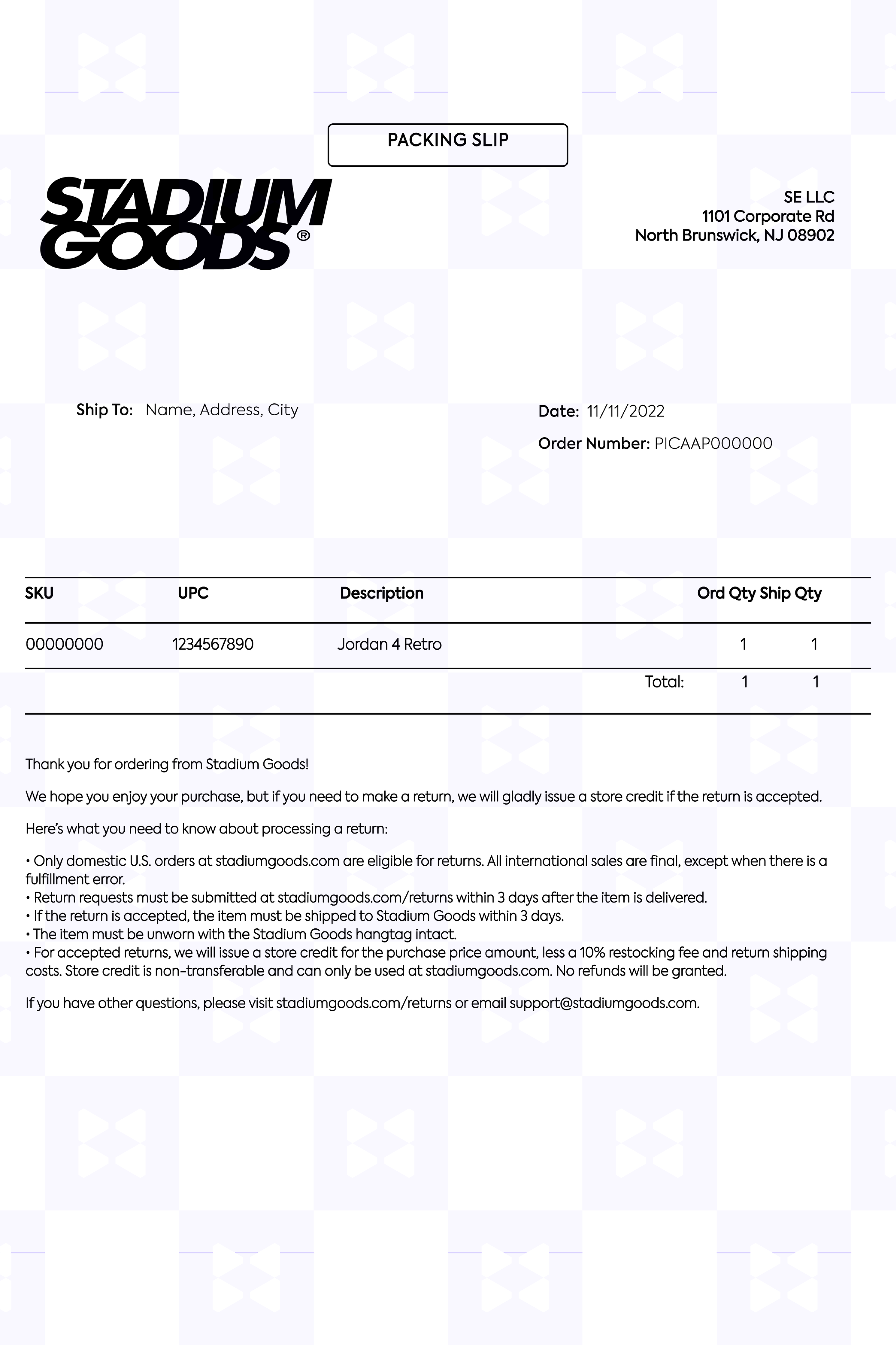 Stadium Goods Receipt Bundle HYPECEIPT