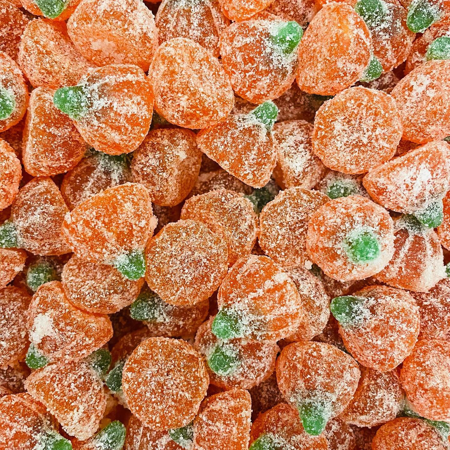 Sour Gummi Pumpkins 🎃 Have you checked out our new fall store hours? Monday, Tuesday, and Wednesday open 10am-6pm. Thursday, Friday, Saturday open 10am-8pm. Sundays Closed. Thank you for shopping local with us!! #hollandpeanutstore #familybusiness #