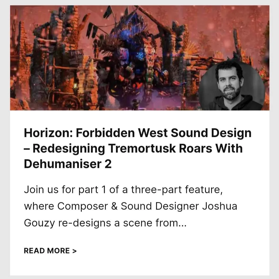 Part 3 of my @krotosaudio blog feature is out, and it's all about how my 6yo and I used Krotos plugins to morph his voice into a massive robot mammoth 🤖🐘🔊⁣
⁣⁣
LINK IN BIO 🔗⁣⁣
⁣⁣
⁣⁣
#gameaudio #gamesound #sounddesign #sounddesigner #krotos #dehuma