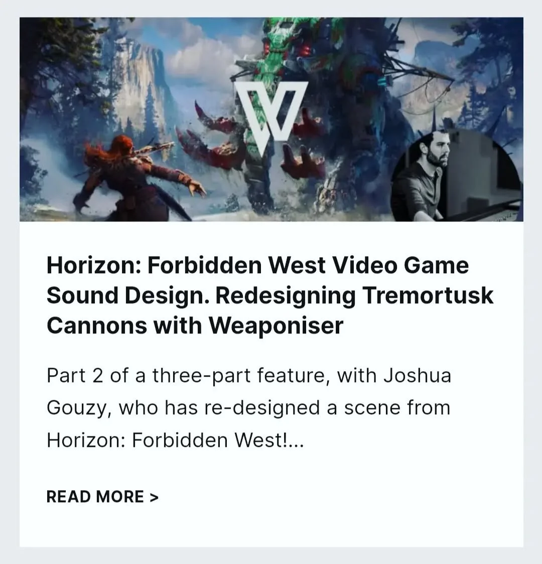 Part 2 of my @krotosaudio blog feature just dropped, and it's all about how I approached WEAPON SOUNDS and used the Krotos plugins for my Horizon Sound Re-Design 🔫🔊⁣
⁣
LINK IN BIO 🔗⁣
⁣
⁣
#gameaudio #gamesound #sounddesign #sounddesigner #krotos #w