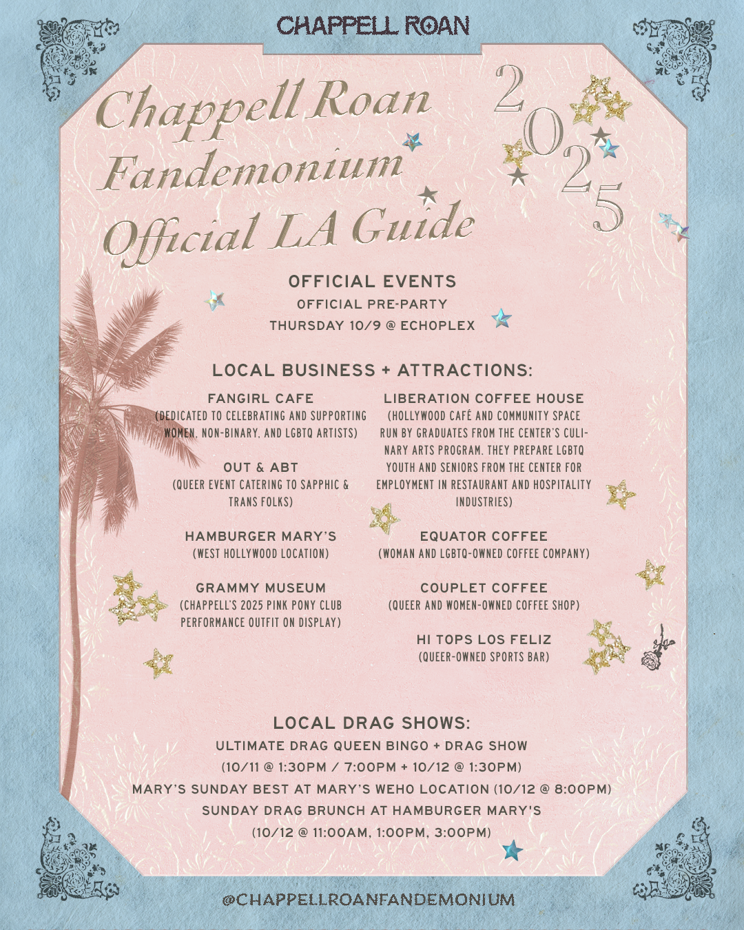 Fandemonium official LA guide