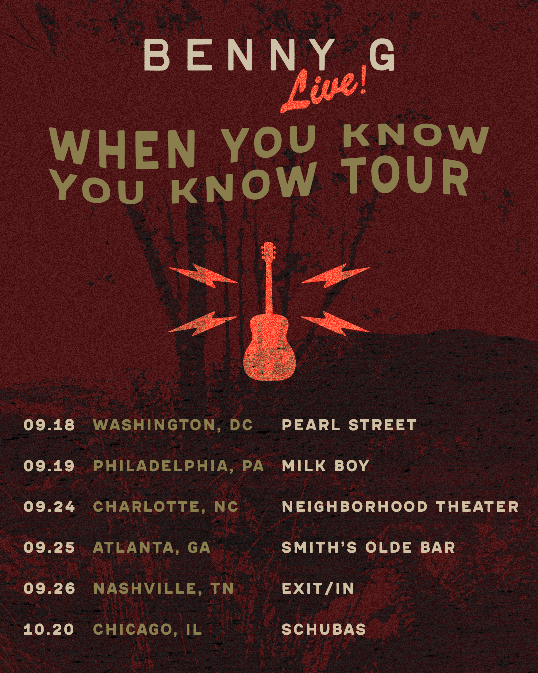 Benny G "WYKYK" Tour Admat