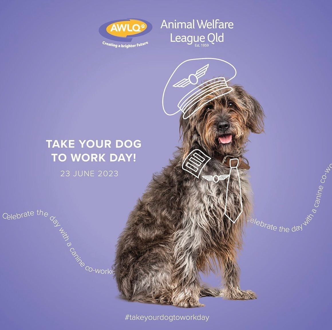 This Friday is Take Your Dog To Work Day. 🐶 

Head over to @awlqld for all the dets on how to prepare, support and raise the WOOF. 

#awlq #takeyourdogtoworkday #designedbykko