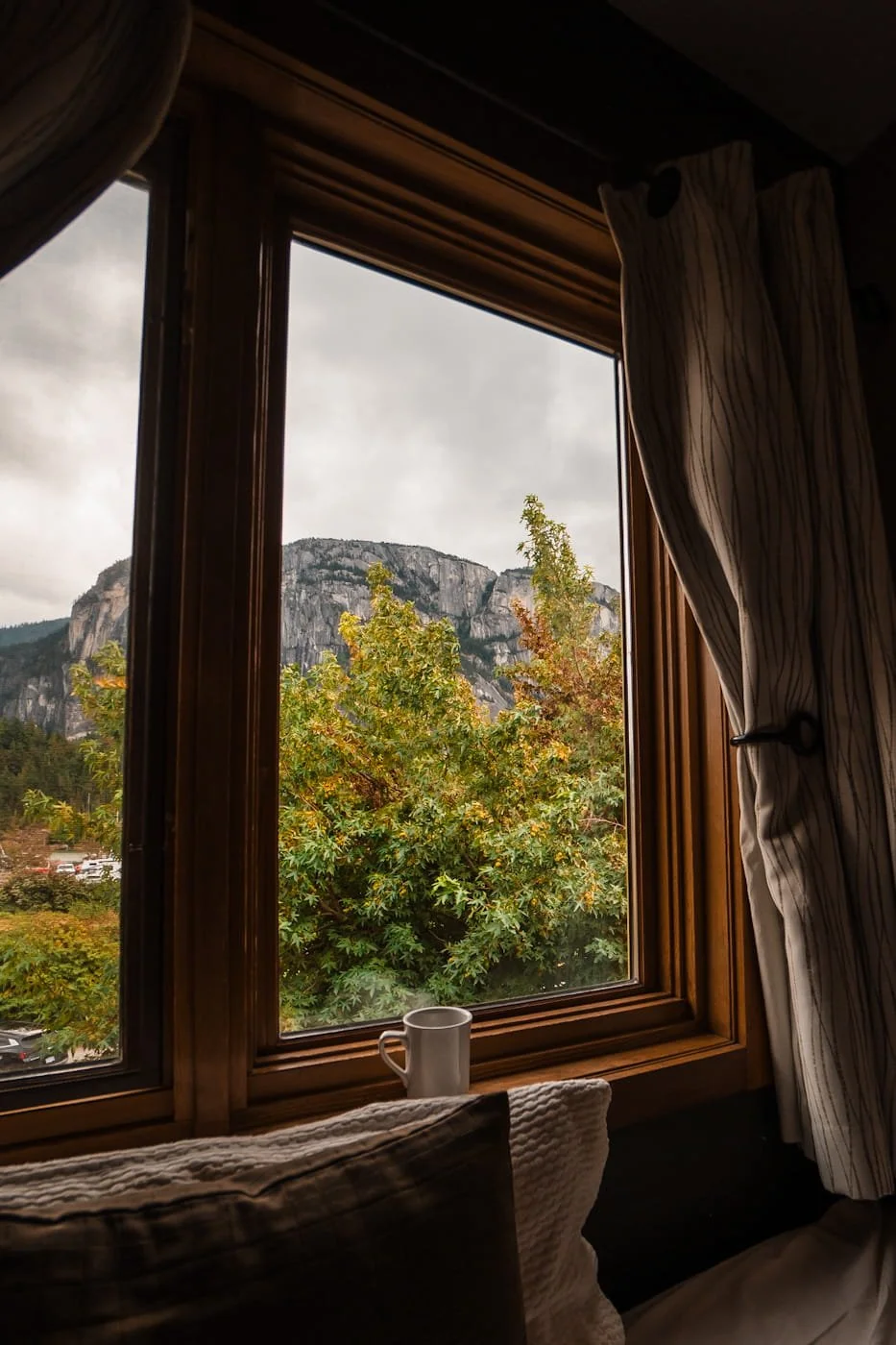 View of the Stawamus Chief from a Howe Sound Inn room