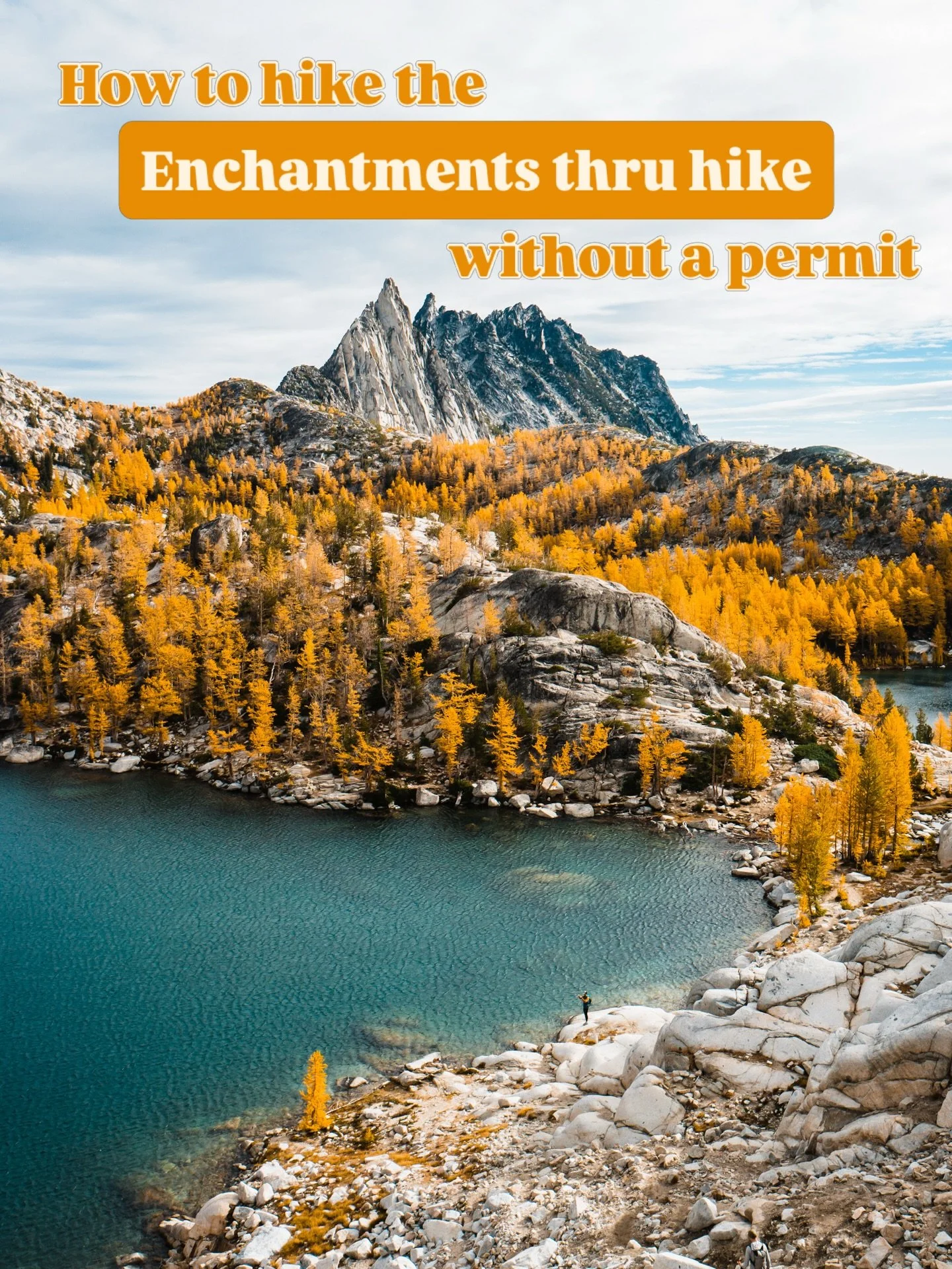 Hiking the Enchantments in ONE day ⤵️

⛺️ Didn&rsquo;t get overnight permits for the Enchantments? That&rsquo;s ok, you can still do the full hike in one day with only a free self issued day hike permit. 

No lottery, no carrying heavy weight, and no