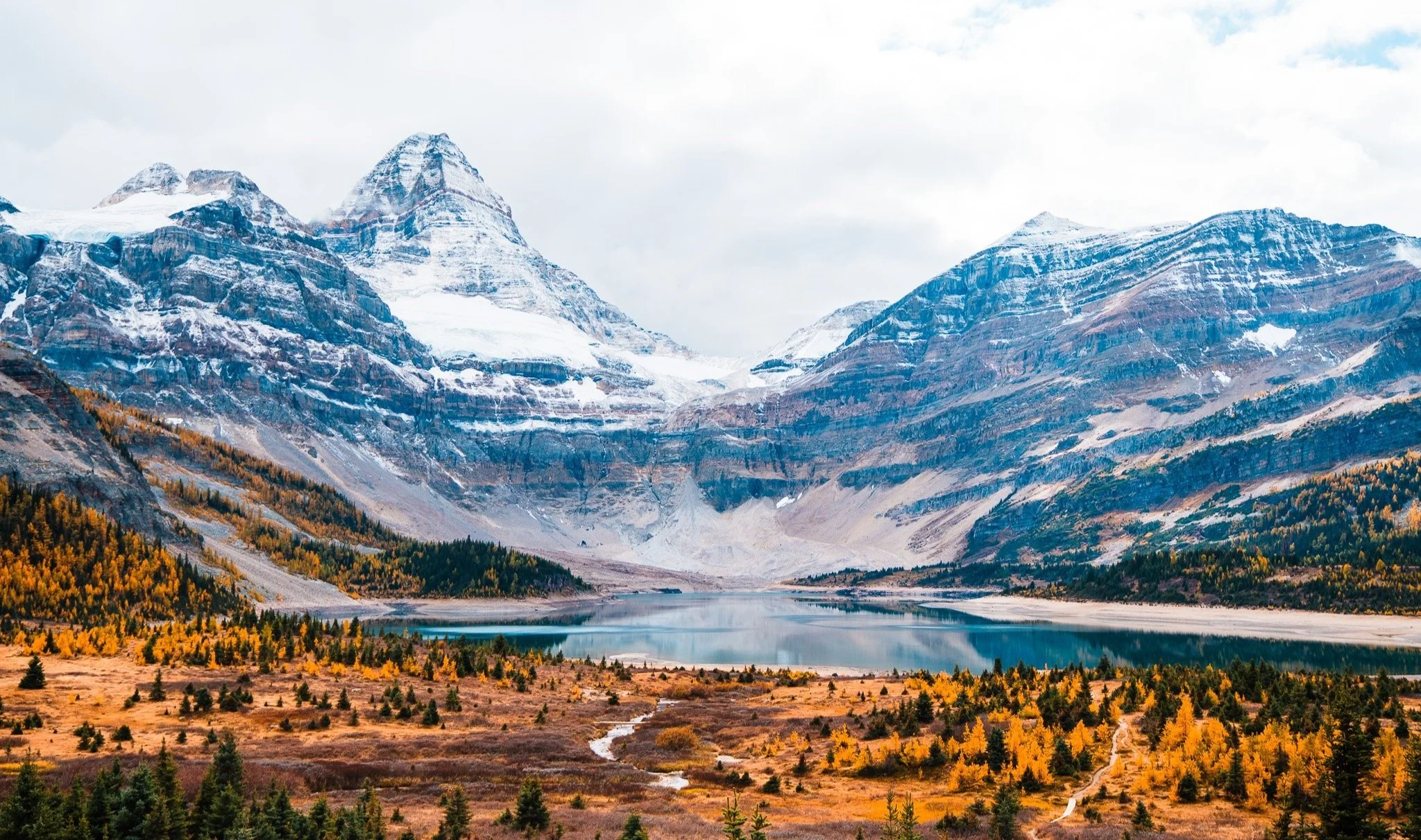 first look at magog lake and mount assiniboine