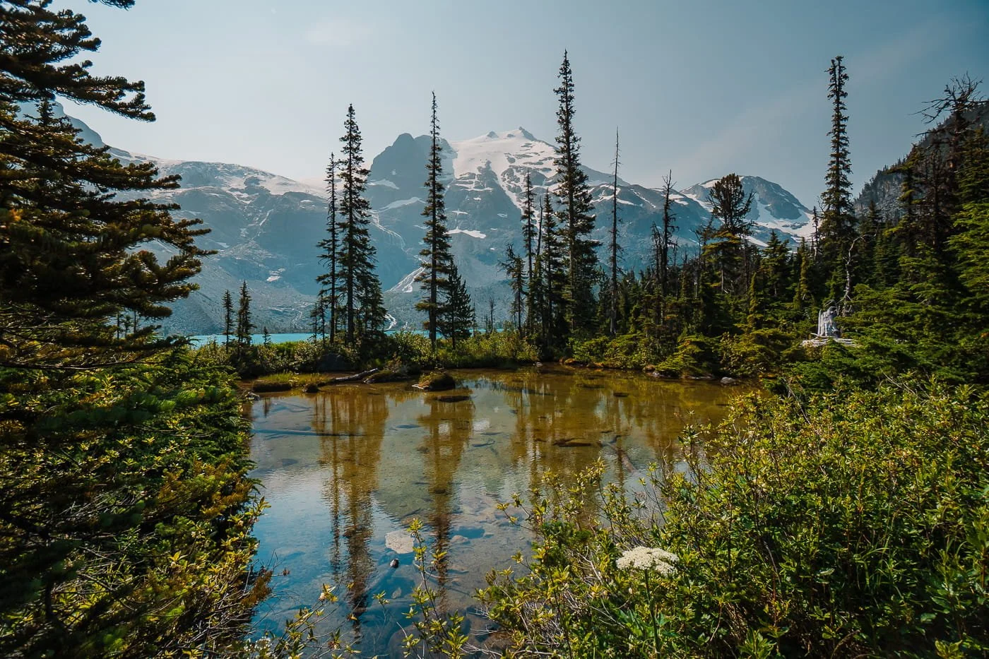 Upper Joffre Lake and Mount Matier views from the trail