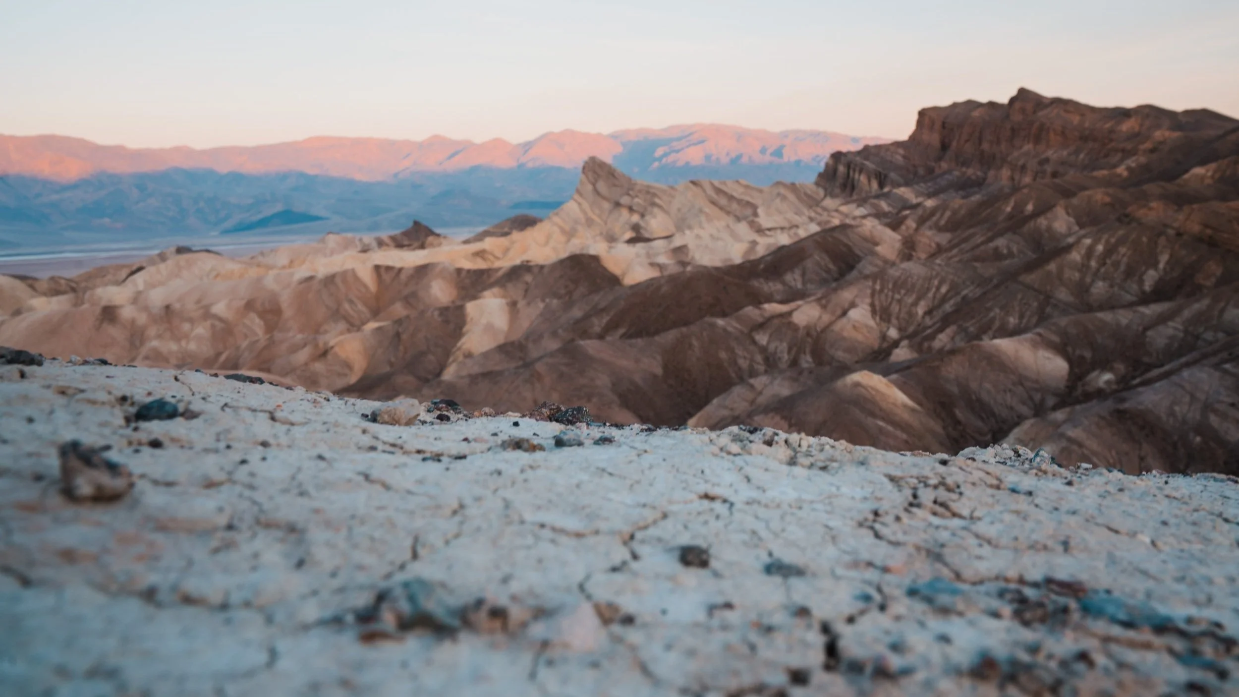 zabriskie point at sunrise