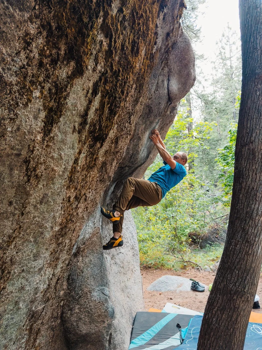 Guy Bouldering 