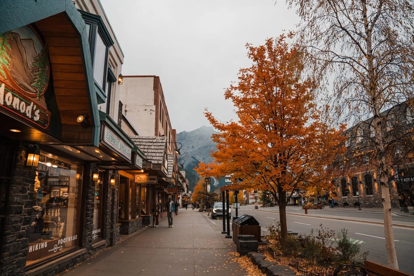 Banff avenue in the fall
