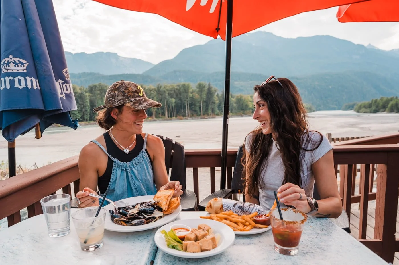 two women having lunch at the Watershed Grill in Squamish BC