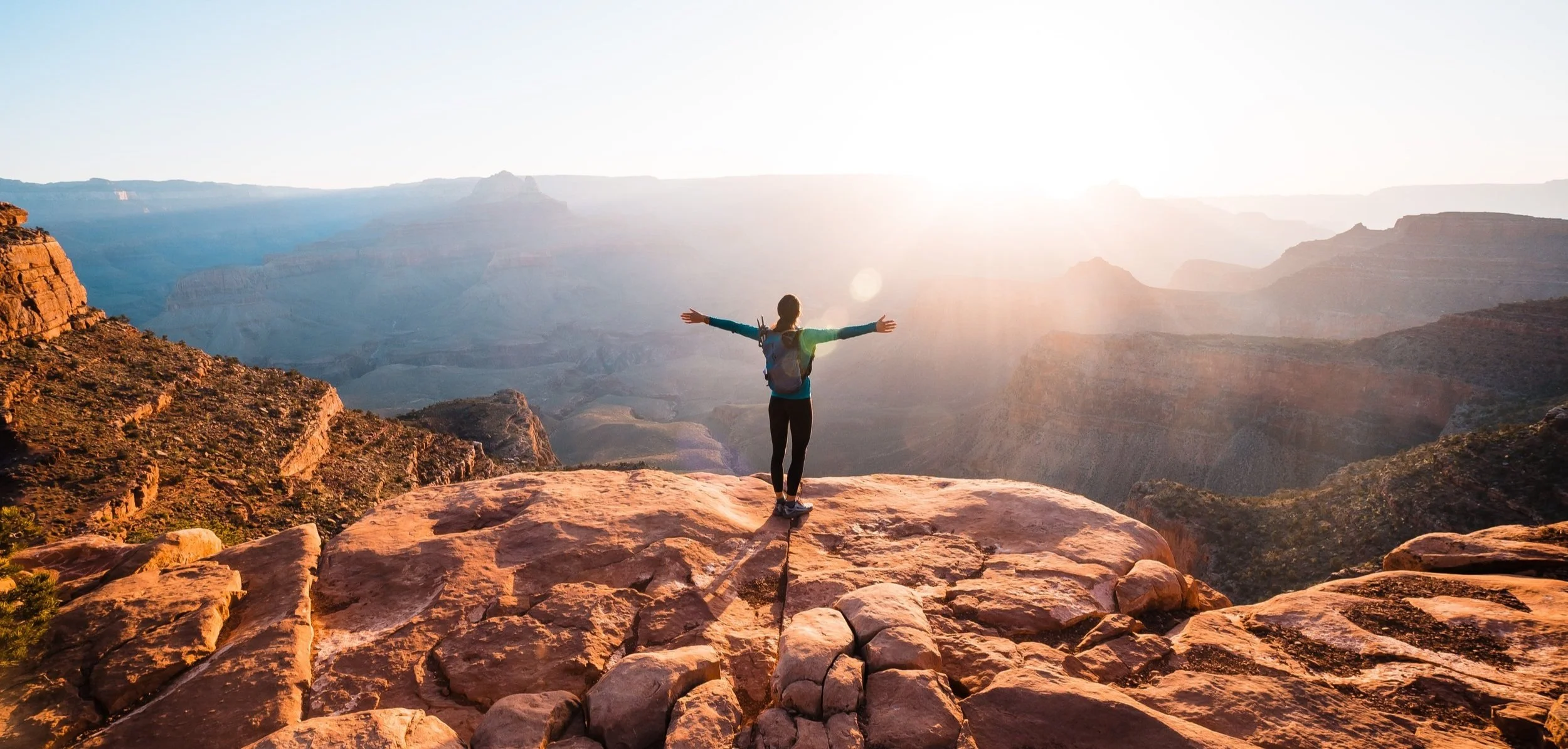 sunrise on the south kaibab trail grand canyon