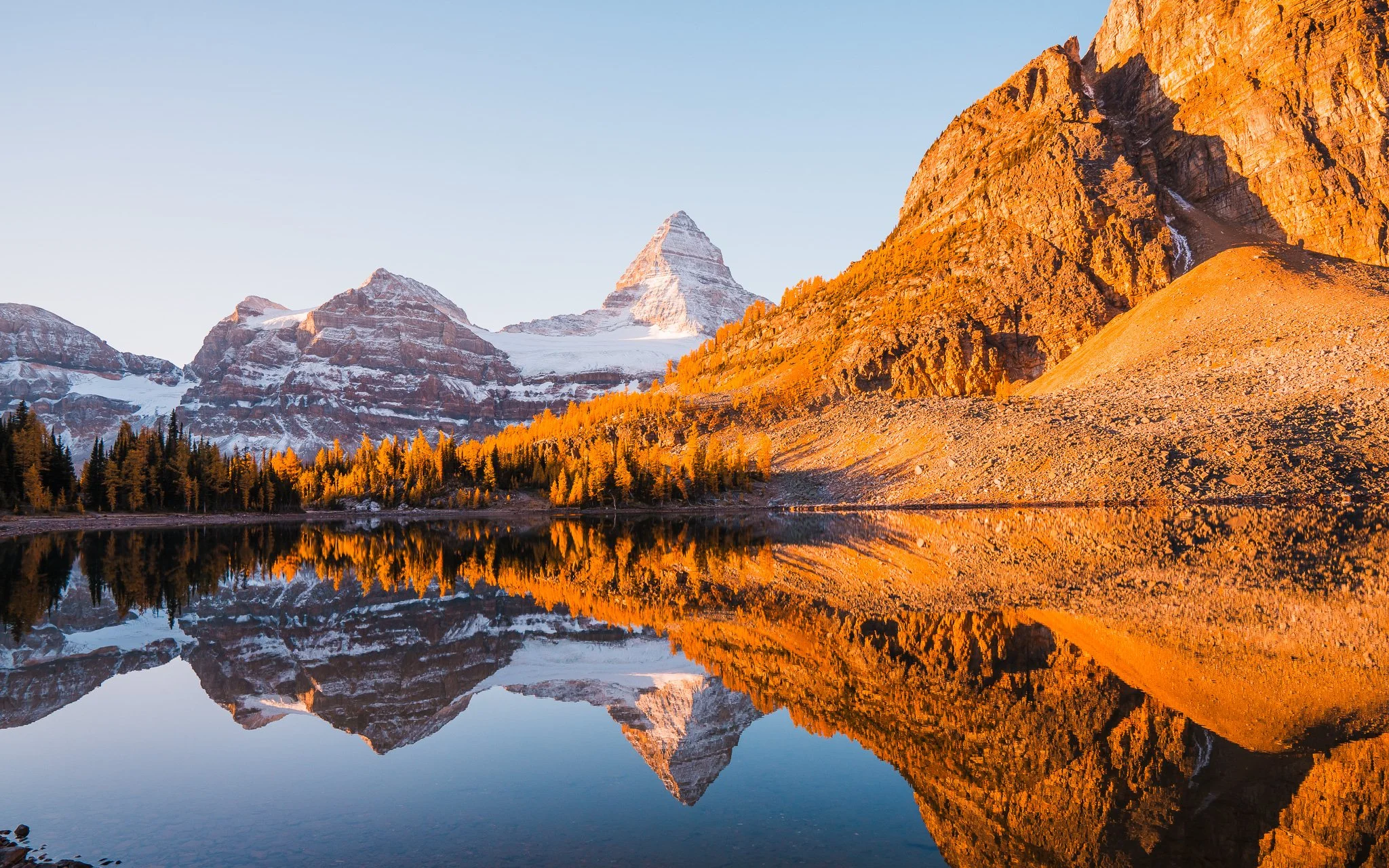 sunrise at sunburst lake