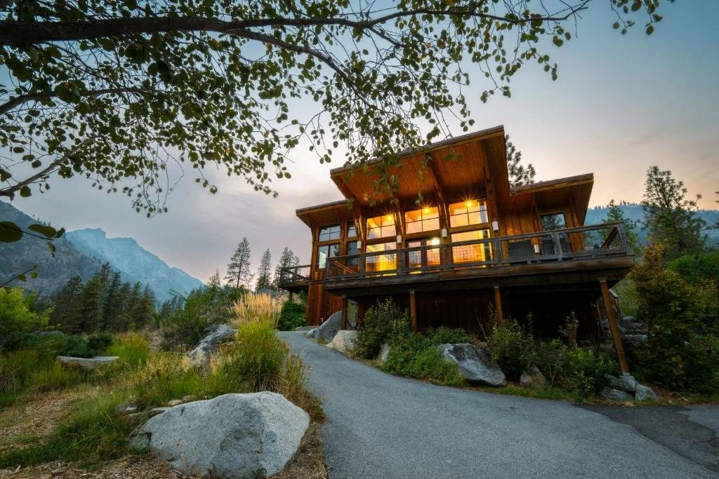 A cabin at the sleeping lady resort in leavenworth washington