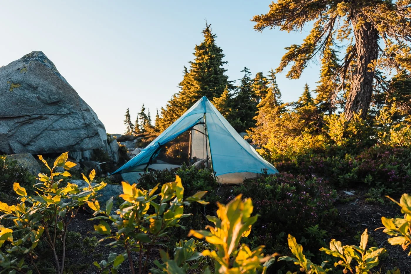 Tent at Unnecessary mountain campsite