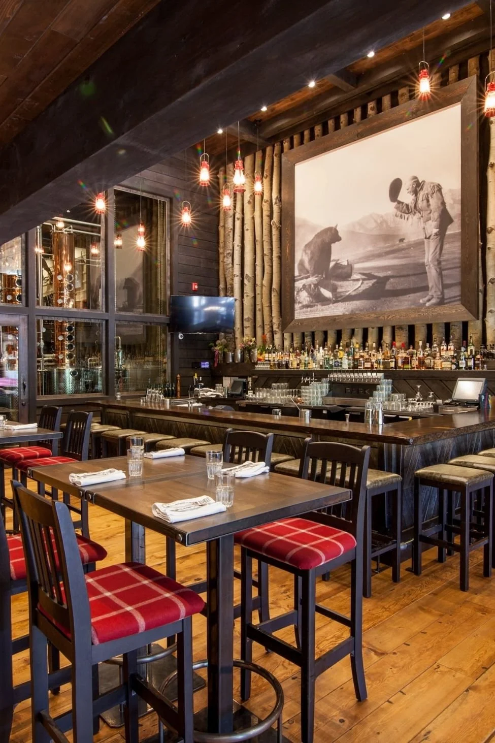 Seating area at PARK Distillery Restaurant + Bar