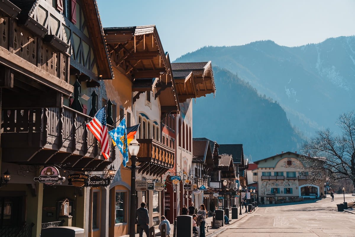 Downtown Leavenworth shops and restaurants
