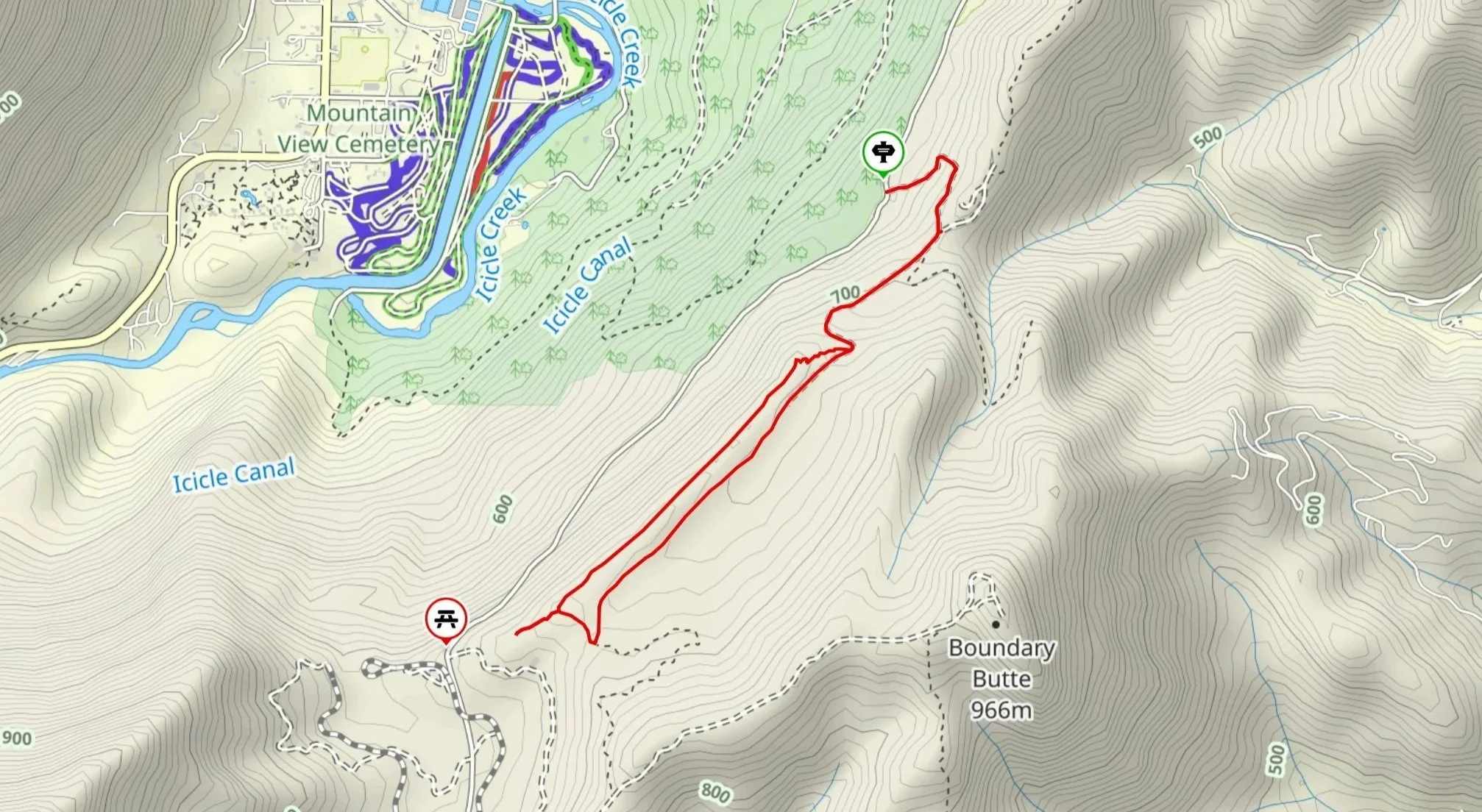 map of canyon crest to rat creek ridge trail in leavenworth washington