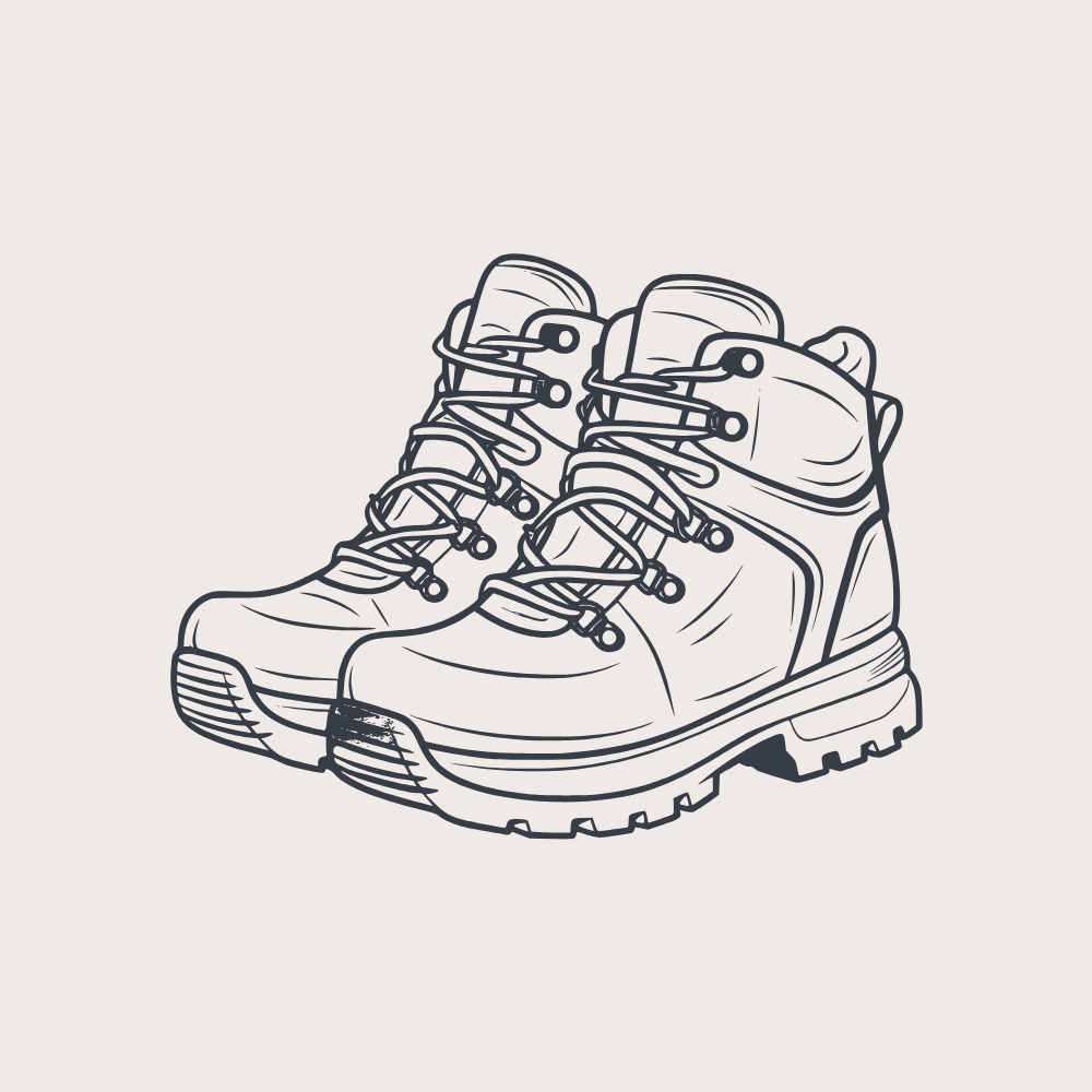 icon of hiking boots