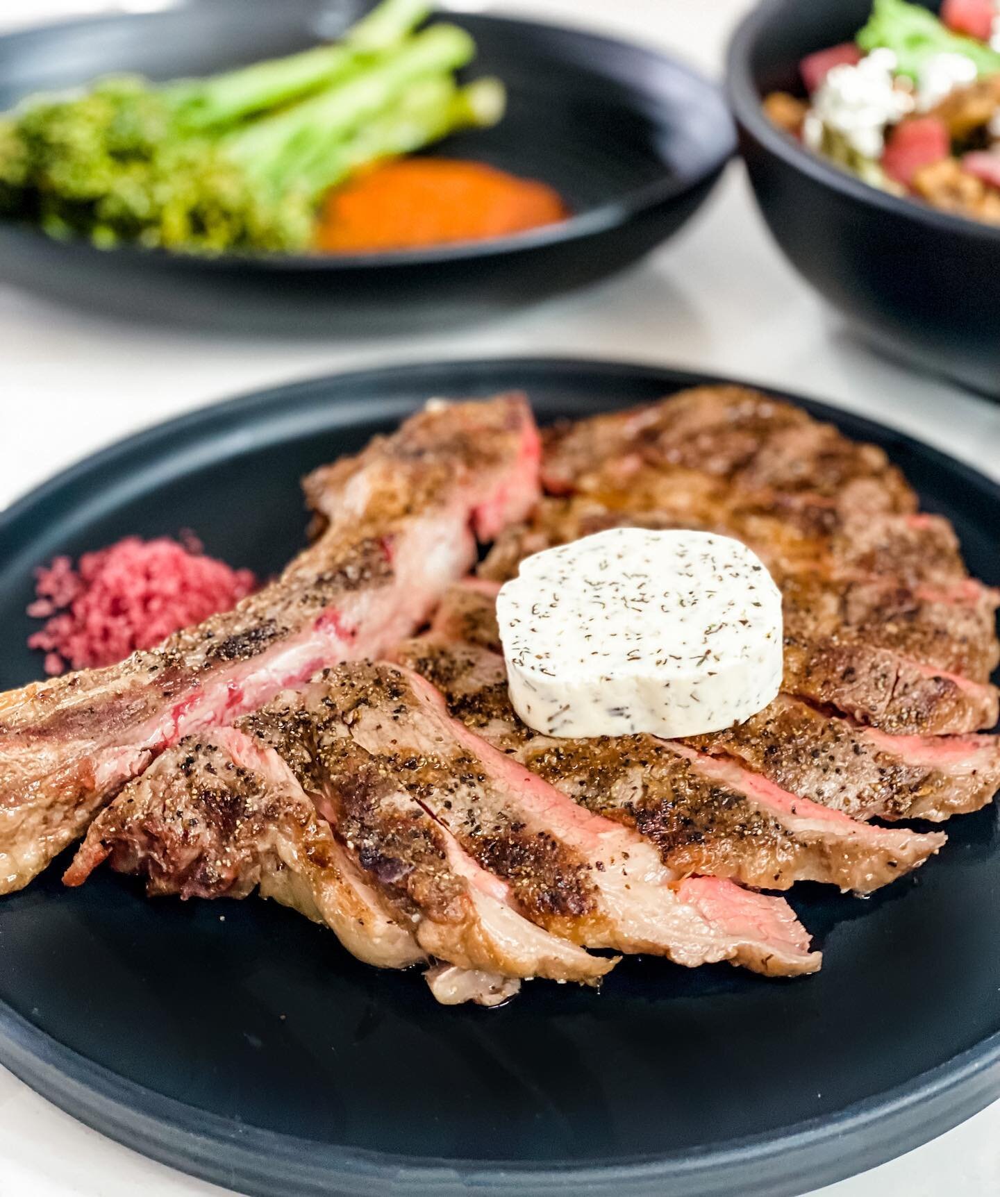 Our Cowboy Ribeye with compound butter is not to be missed!  Stop in and get this delicious cut before it goes on hiatus for the summer.