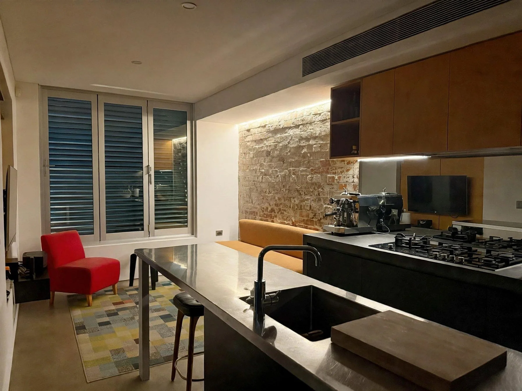 Surry Hills Terrace renovation — restored brick and new kitchen
