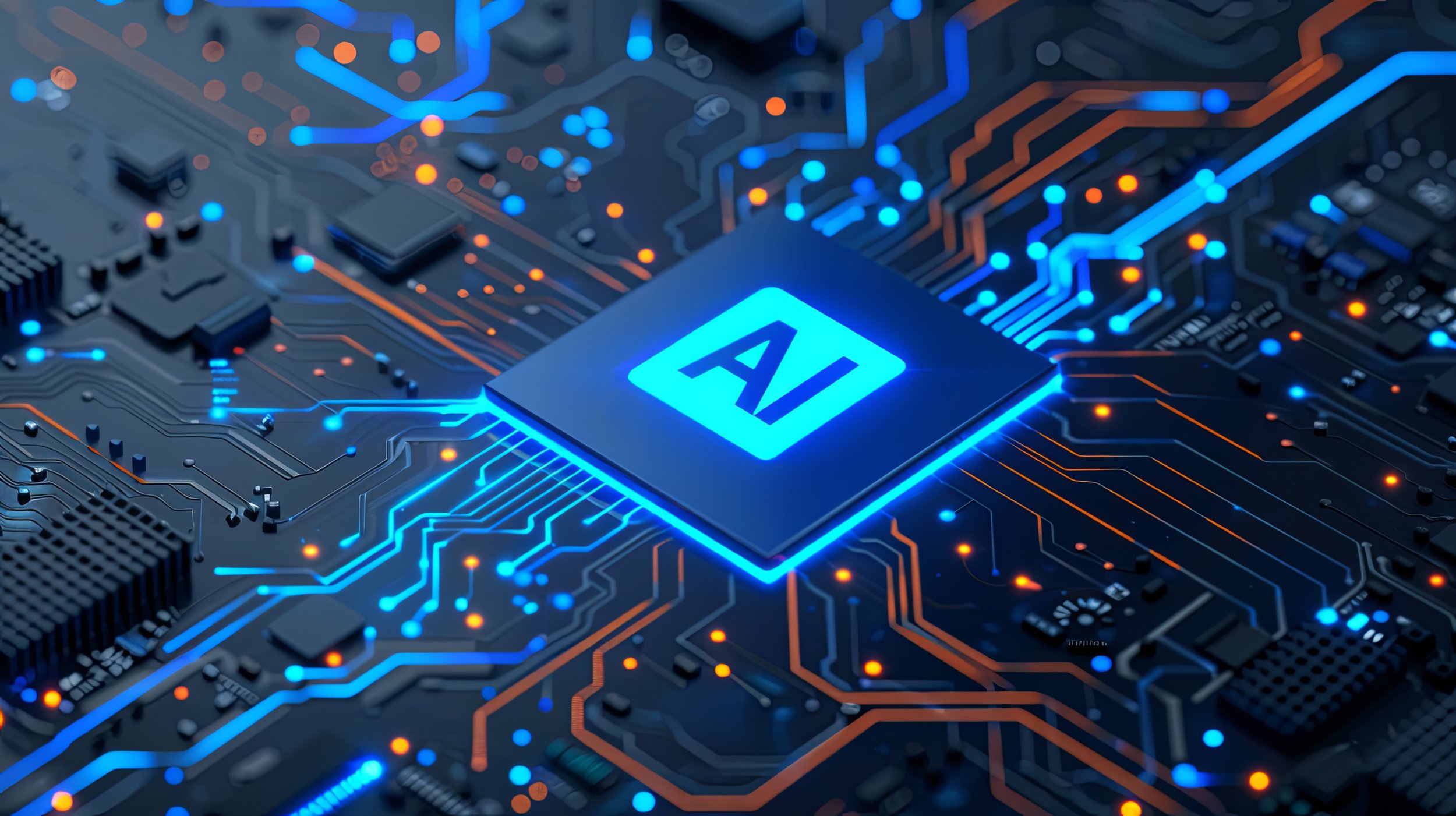 Image of an AI computer chip