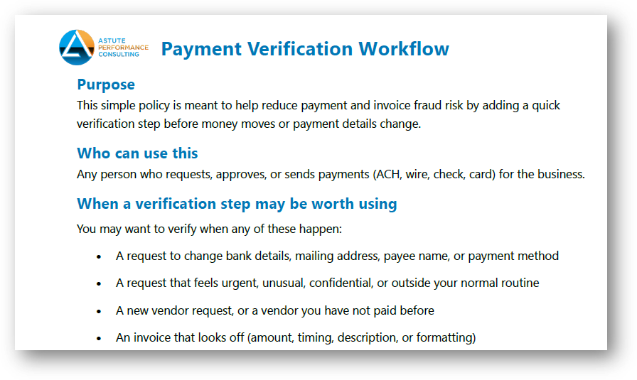 Image of payment verification tool