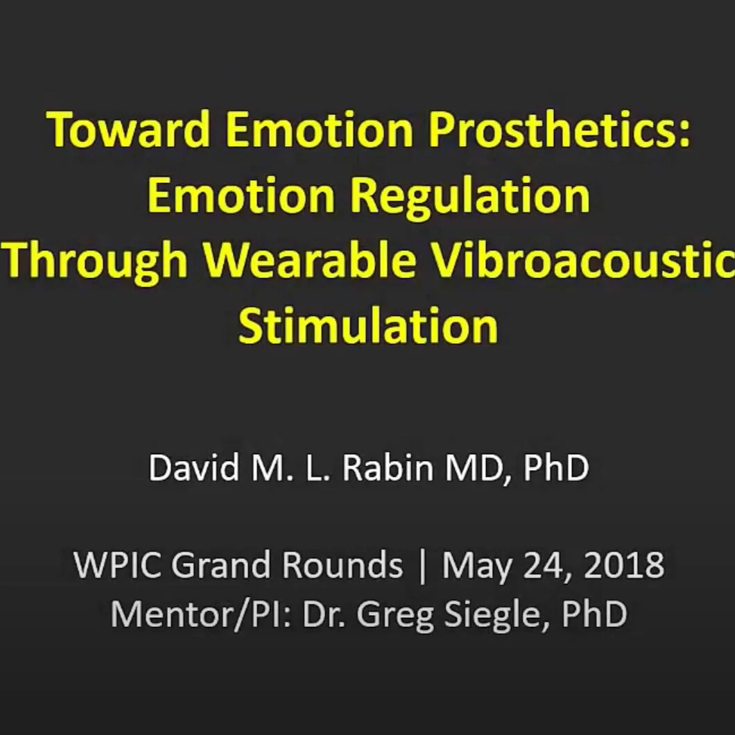 Dr. David Rabin MD, PhD presents Grand Rounds at Western Psychiatric Institute & Clinic at The University of Pittsburgh Medical Center