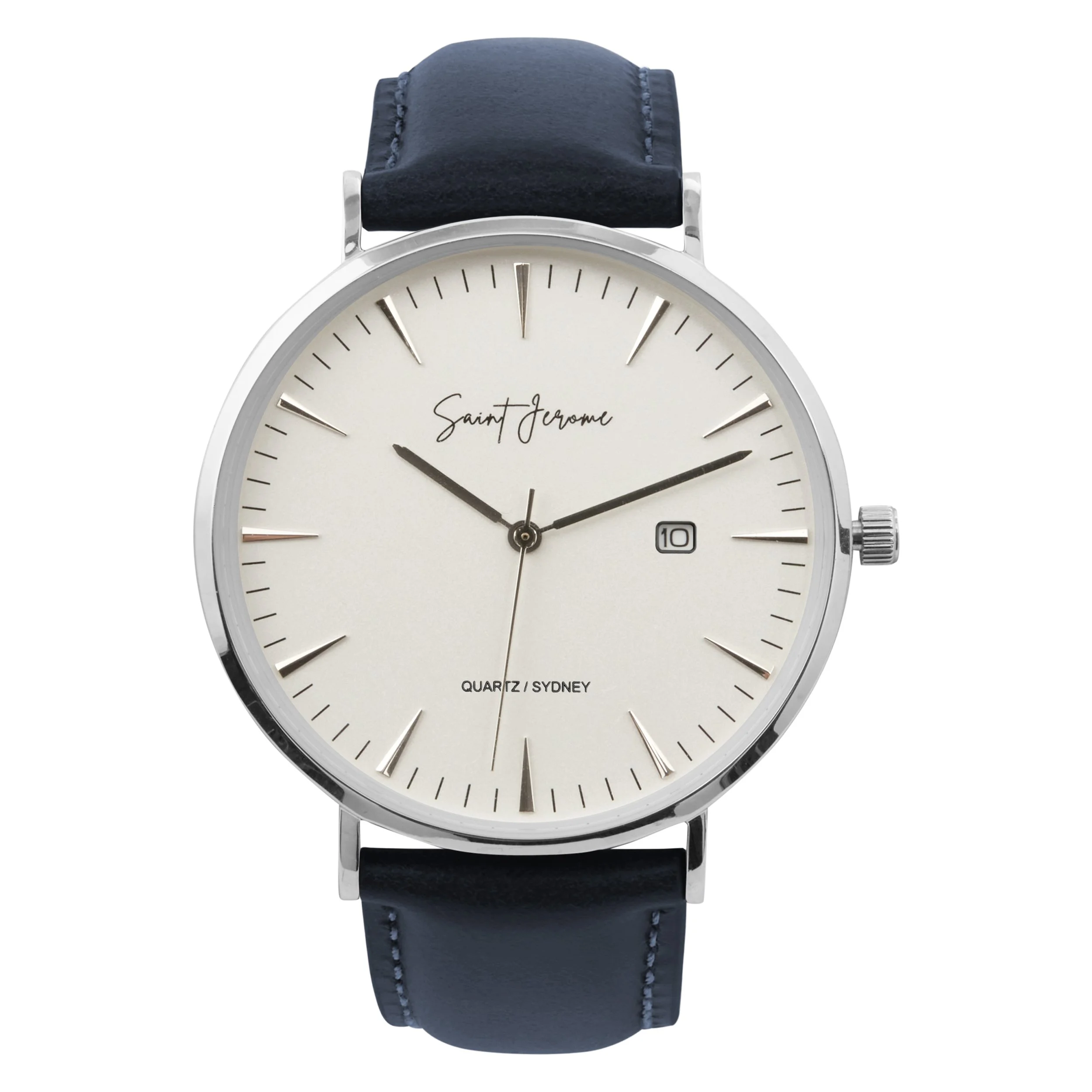 Silver / Midnight Blue Leather