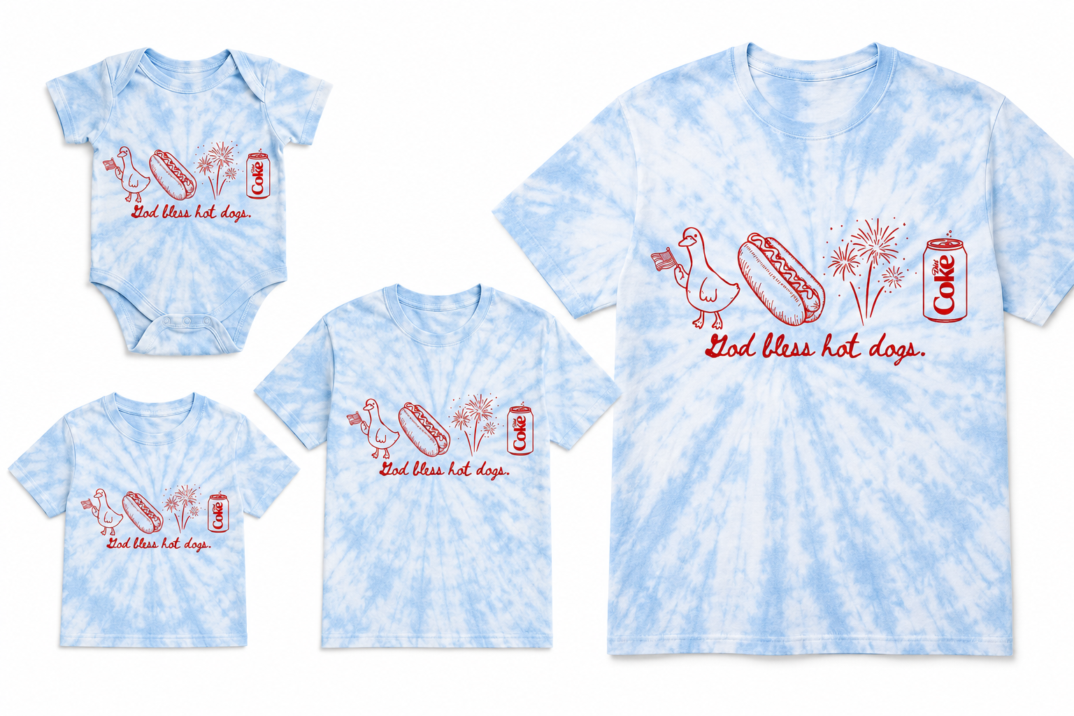 PRE-ORDER GOD BLESS HOTDOGS ONSIE