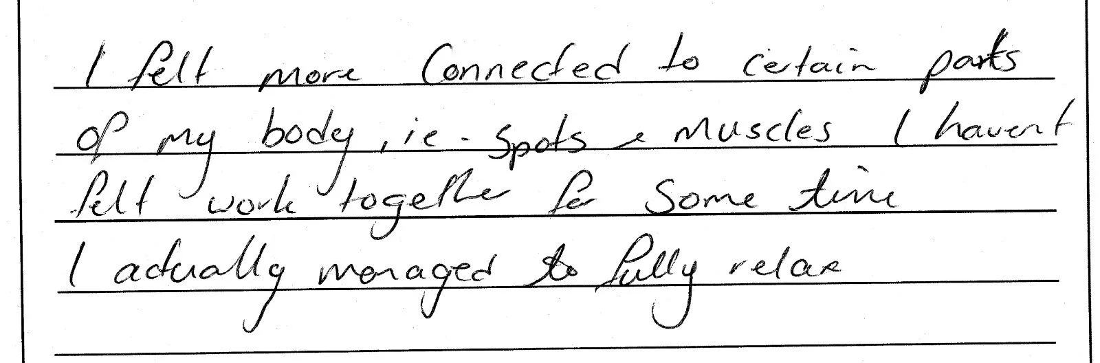 lymphatic massage testimonial