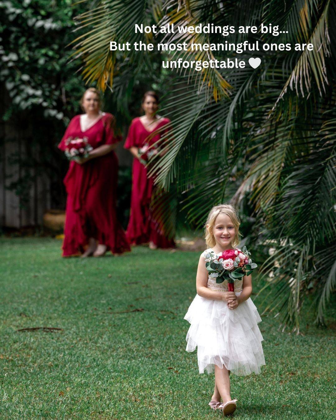 ✨ Elliot &amp; Mitch ✨
Proof that weddings don&rsquo;t need to be big&hellip; to be incredibly meaningful 🤍
An intimate garden ceremony, their children by their side, and moments that truly mattered, this is what elopements are all about.
Simple. Pe
