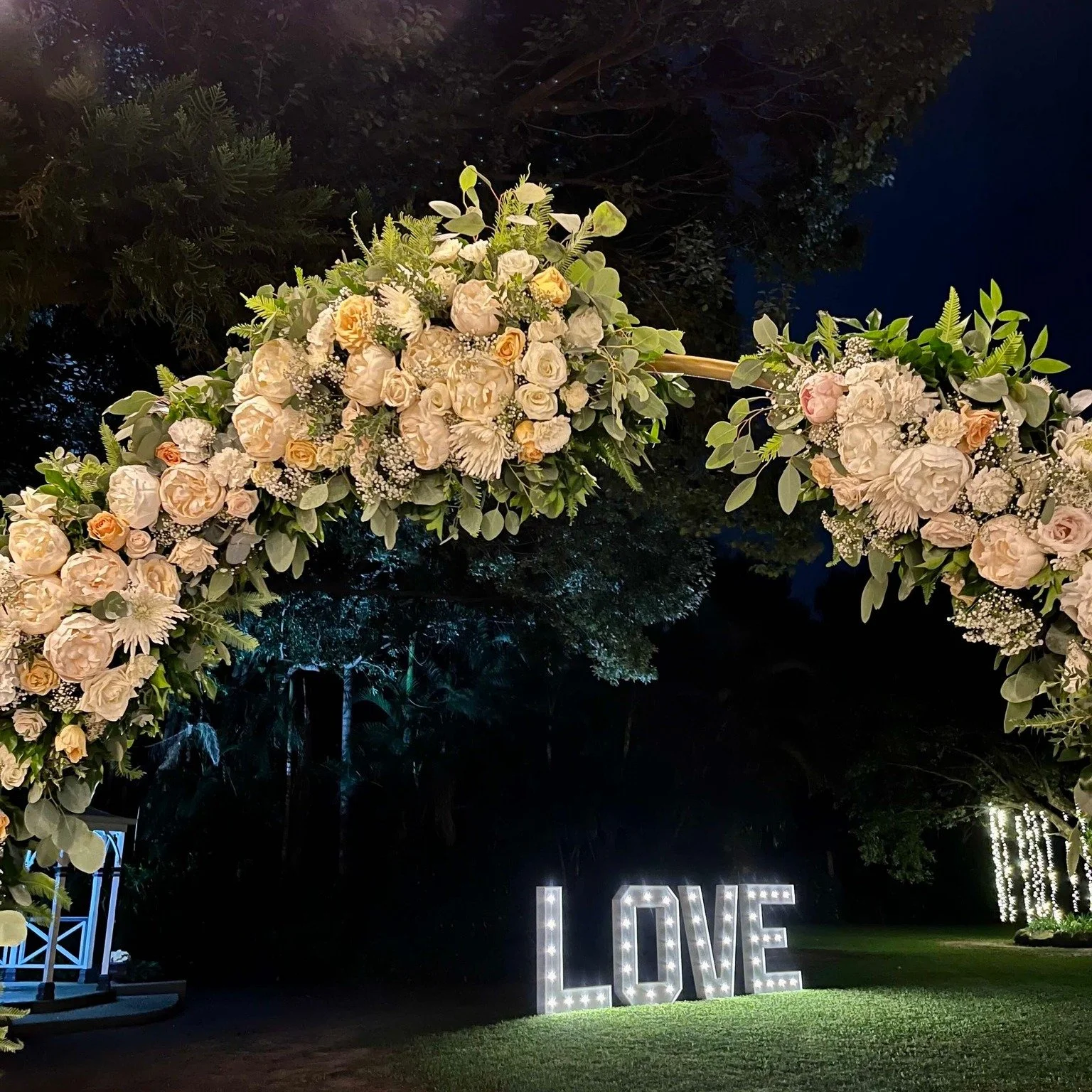 LOVE is most definitely in the air at In The Grove this week as we prepare to welcome Sarah &amp; Ben for their elegant garden wedding celebration this weekend. 🤍
The gardens are looking simply gorgeous and our signature chandeliers and silks will s